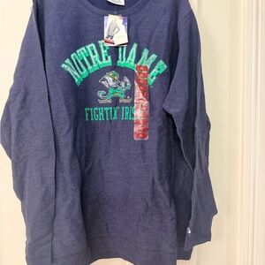 Champion Navy Notre Dame Long Sleeve Tee